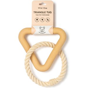 Wild One Triangle Tug Dog Chew Toy, Tan