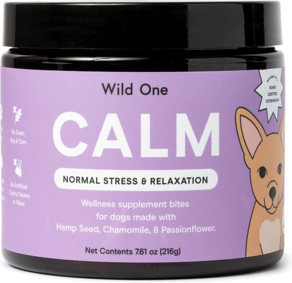 Wild One Calm Stress & Relaxation Support Soft Chew Dog Supplement, 120 count slide 1 of 11