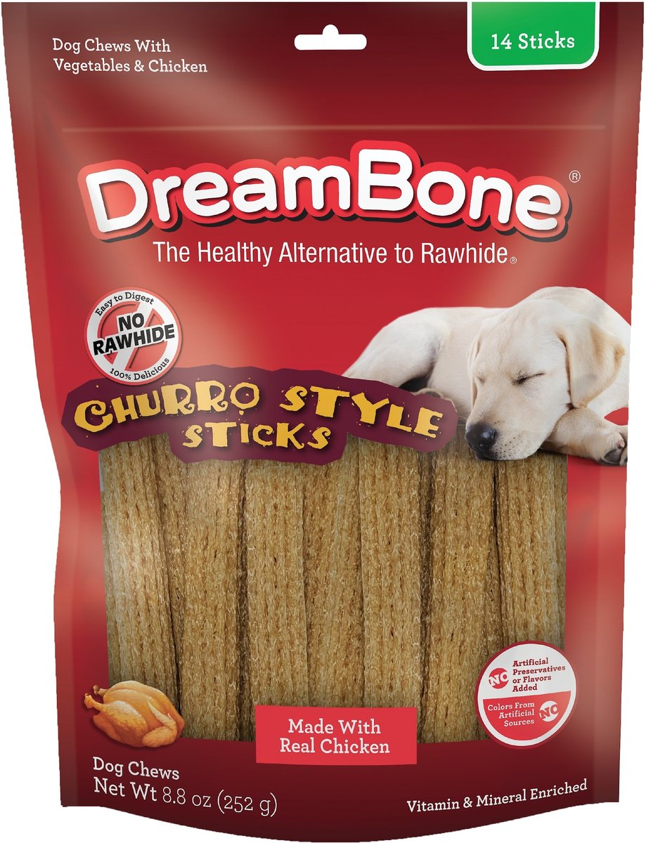 DREAMBONE Churro Style Sticks Chicken Flavor Dog Treats 14 count