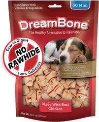 DreamBone Mini Chews Chicken Flavor Dog Treats, 50 count