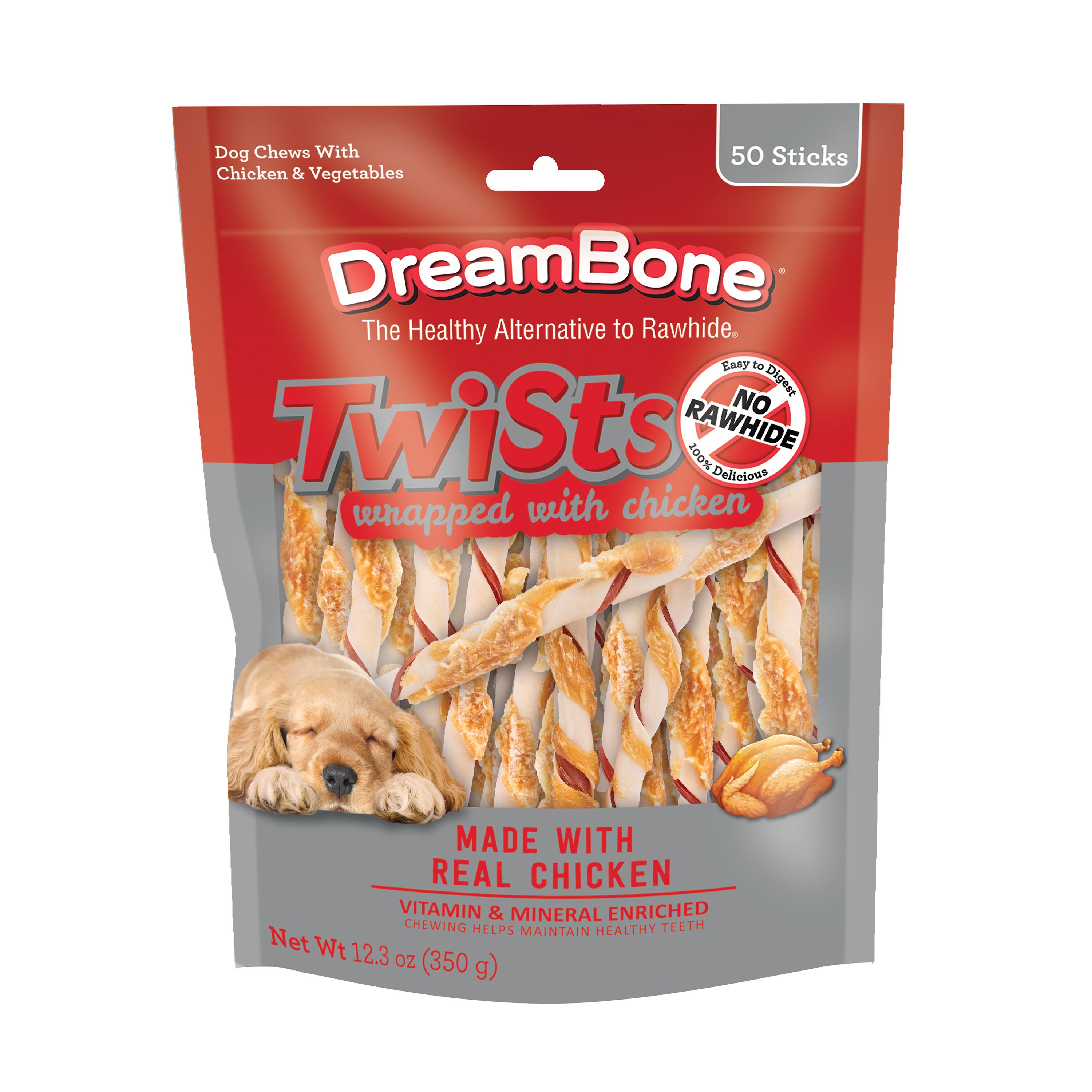 DREAMBONE Twist Sticks Chicken Wrapped Dog Treats, 50 count Customer