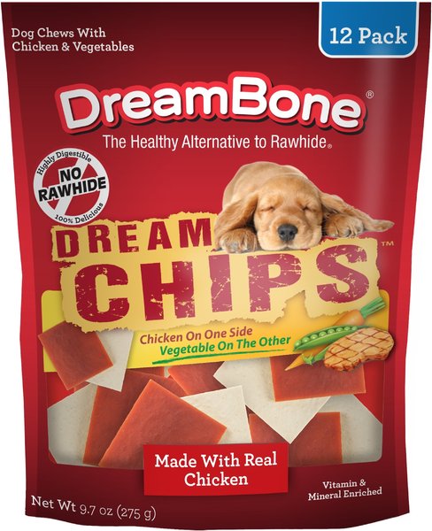 DreamBone DreamChips Chicken Flavor Dog Treats, 12 count slide 1 of 9