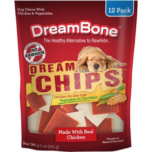 DreamBone DreamChips Chicken Flavor Dog Treats, 12 count