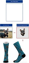 Tribe Socks Personalized Pet Face Socks, Blue slide 2 of 3