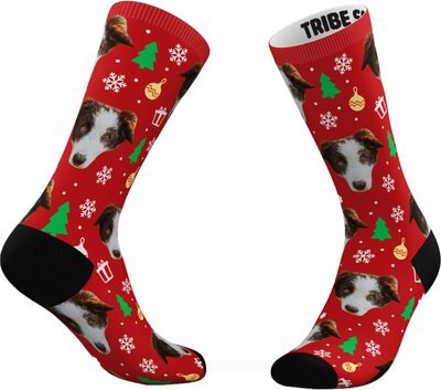 Tribe Socks Personalized Christmas Pet Face Socks, slide 1 of 1