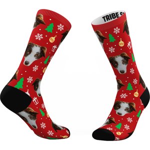 Tribe Socks Personalized Pet Face Socks, Christmas
