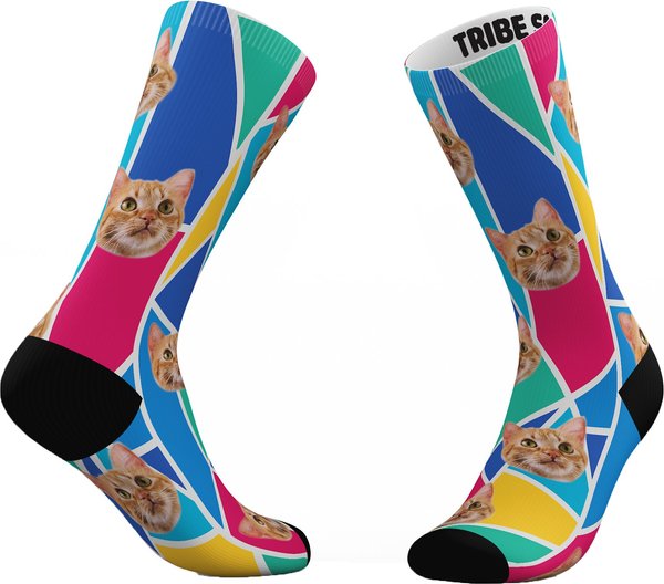 Tribe Socks Personalized Mosaic Pet Face Socks slide 1 of 3