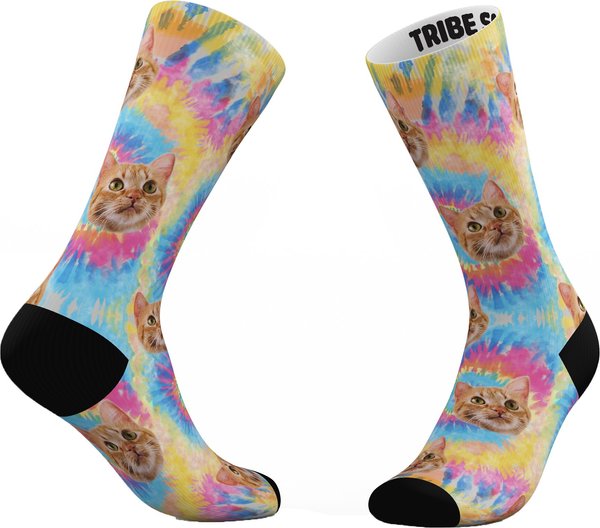 Tribe Socks Personalized Tie-Dye Pet Face Socks slide 1 of 3