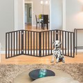 Pet Adobe 4-Panel Freestanding Dog & Cat Gate, Brown, Medium