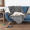 Pet Adobe Waterproof Fuzzy Throw Blanket, Gray, Large