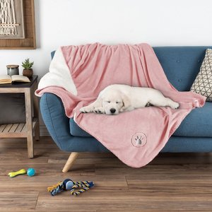 Pet Adobe Waterproof Fuzzy Throw Blanket, Pink, Large