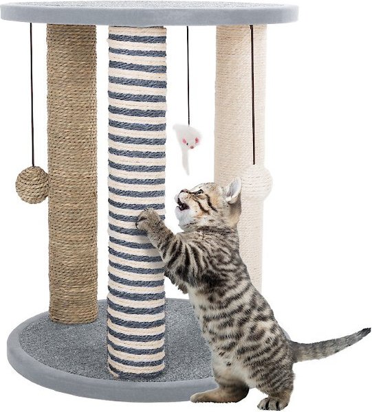 Pet Adobe 19.25-in Polyester Cat Scratching Post with Toys slide 1 of 7