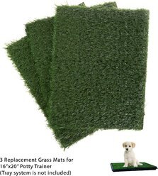 Pet Adobe Artificial Grass Replacement Dog Mat, 3 count, Medium