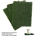Pet Adobe Artificial Grass Replacement Dog Mat, 3 count, Medium