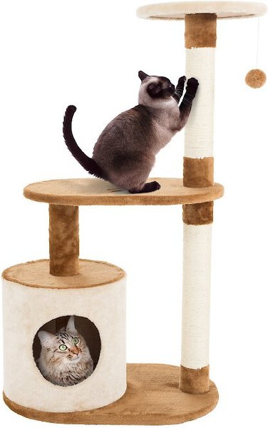 Petmaker Cat Activity Center Interactive Play Area for Cats and Kittens with Fleece Mat