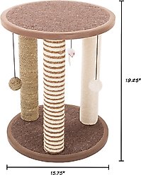 Pet Adobe 19.3-in Cat Scratching Post with Toy slide 2 of 6