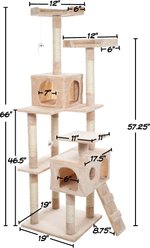 Pet Adobe Multi-Level 66.3-in Cat Tree & Condo slide 2 of 6