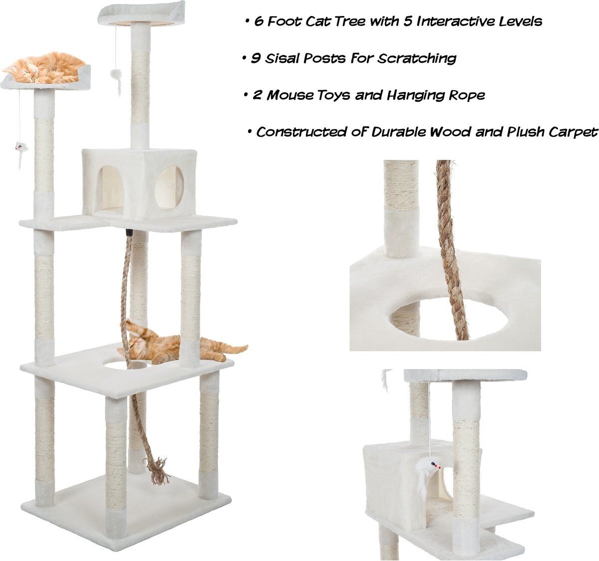 Pet Adobe Multi-Level 44.8-in Cat Tree & Condo