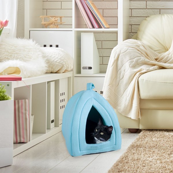 Pet Adobe Igloo Style Cat Tent, Blue slide 1 of 7