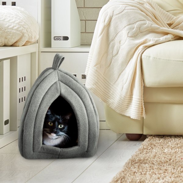 Pet Adobe Igloo Style Cat Tent, Gray slide 1 of 7