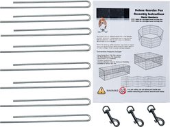 Pet Adobe 8-Panel Folding Metal Dog & Cat Playpen & Door, Black slide 2 of 7