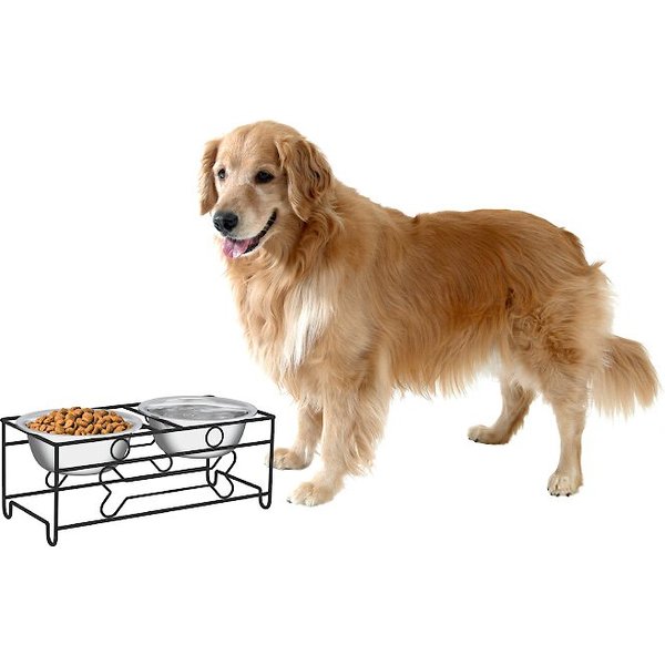 classic fashion elevated dog feeder