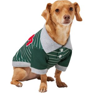 Frisco Green Rugby Dog & Cat Polo Shirt, X-Small