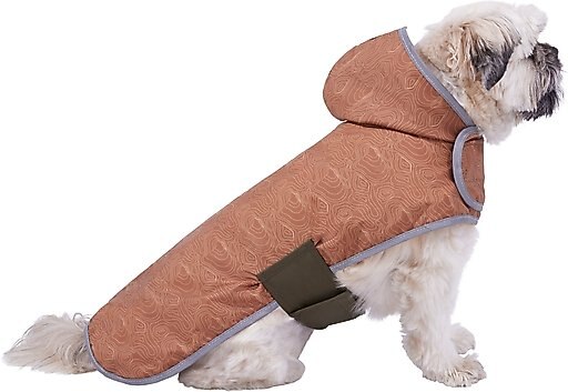 Frisco Lightweight Olive Reversible Packable Dog Raincoat, XXX-Large