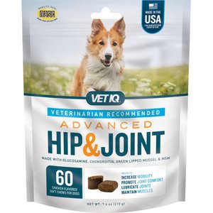 VetIQ Advanced Hip & Joint Chicken Flavored Soft Chews Dog Supplement, 60 count bag