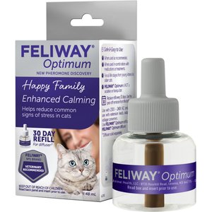 FELIWAY Optimum Enhanced Calming Pheromone 30 Day Cat Diffuser Refill Chewy