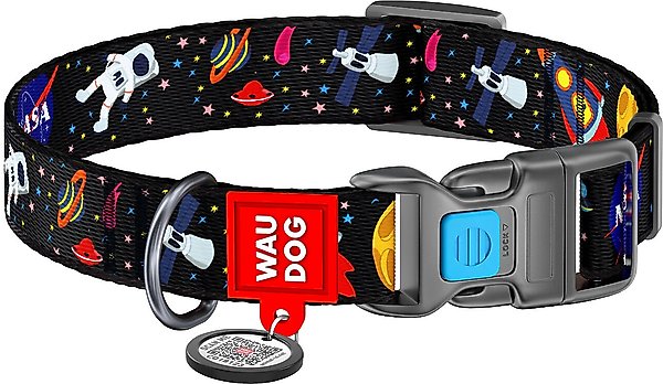 WAUDOG NASA Nylon Standard Dog Collar, Medium: 9 1/2 to 15 3/4-in neck, 3/4-in wide slide 1 of 6