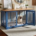 Frisco "Broadway" Dog Crate Credenza & Mat Kit, Navy Blue, 55.5 x 24.5 x 30 inches