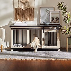 Frisco "Rockford" Dog Crate Credenza & Mat, Gray