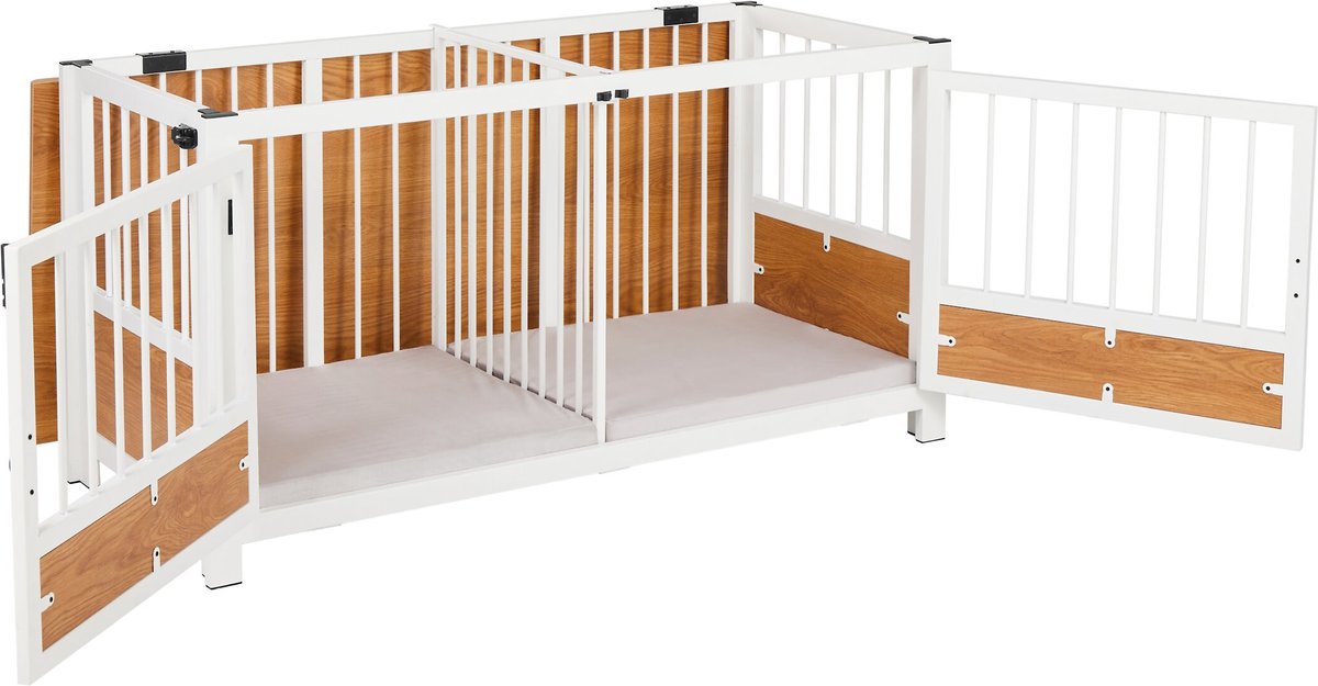 FRISCO "Roma" Credenza & Mat Dog Crate, Brown, 55.5 x 24.5 x 30 inches