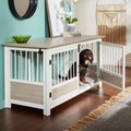 Frisco "Roma" Dog Crate Credenza & Mat, Gray