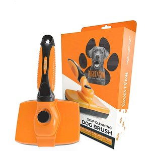 Mighty Paw Dog Grooming Brush, Orange