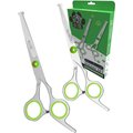 Mighty Paw Professional Dog & Cat Grooming Shears, 2 count, Green