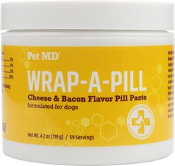 Pet MD Wrap-A-Pill Cheese & Bacon Flavor Pill Paste, 4.2-oz jar