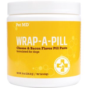 Pet MD Wrap-A-Pill Cheese & Bacon Flavor Pill Paste, 8-oz jar