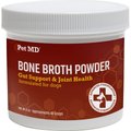Pet MD Gut Support & Joint Health Bone Broth Powder Dog Supplement, 4-oz jar