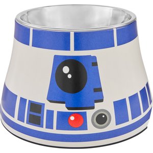 STAR WARS R2-D2 Slanted Elevated Melamine Stainless Steel Dog & Cat Bowl, 1.5 Cup