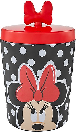 Disney Minnie Mouse Peek-A-Boo Melamine Dog & Cat Treat Jar, 8 cup