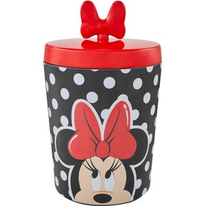 Disney Minnie Mouse Peek-A-Boo Melamine Dog & Cat Treat Jar, 8 cup
