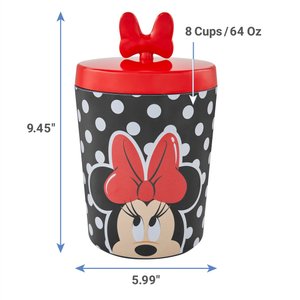 Disney Minnie Mouse Peek-A-Boo Melamine Dog & Cat Treat Jar, 8 cup