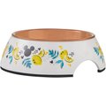 Disney Mickey Mouse Lemon Melamine Stainless Steel Dog & Cat Bowl, X-Small: 0.5 cup