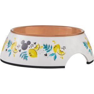 Disney Mickey Mouse Lemon Melamine Stainless Steel Dog & Cat Bowl, 0.75 Cup