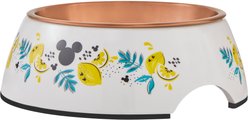 Disney Mickey Mouse Lemon Melamine Stainless Steel Dog & Cat Bowl, Small: 1.5 cup