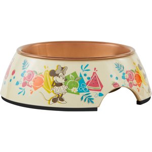 Disney Minnie Mouse Summer Bamboo Melamine Stainless Steel Dog & Cat Bowl, 0.5 Cup