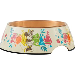 Disney Minnie Mouse Summer Bamboo Melamine Stainless Steel Dog & Cat Bowl, Medium: 3 cup