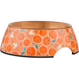 Disney Mickey Mouse Orange Bamboo Melamine Stainless Steel Dog & Cat Bowl, 1.5 Cup